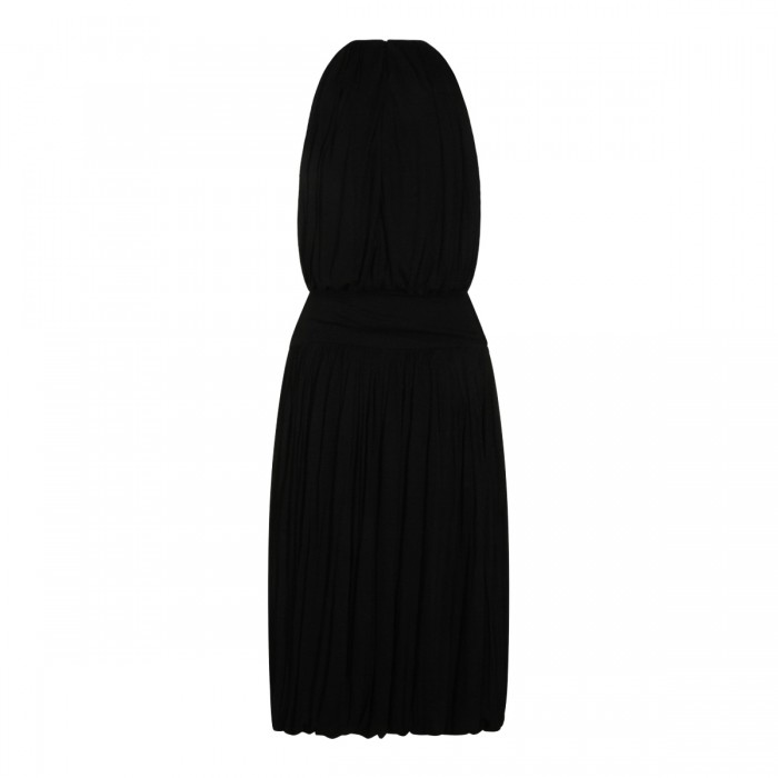 BLACK COTTON MINI DRESS 2