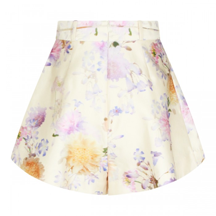 CREAM VISCOSE SHORTS 2