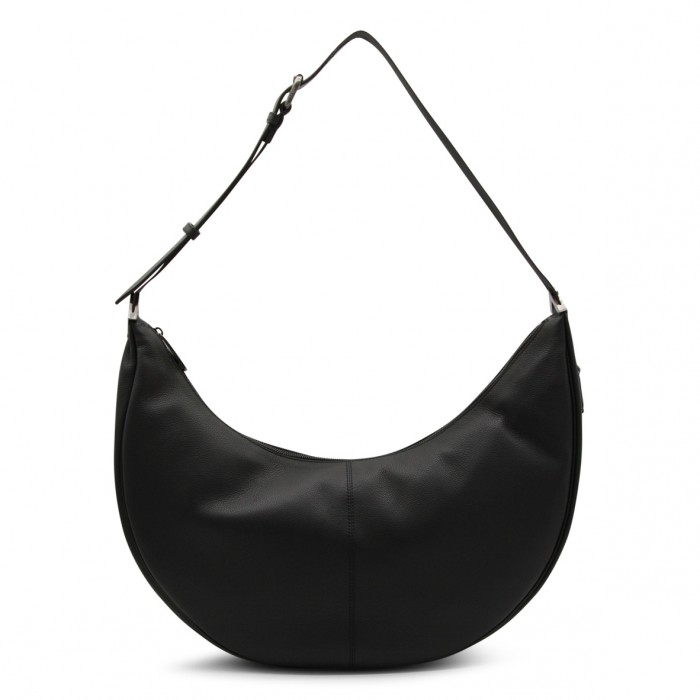 BLACK LEATHER SHOULDER BAG
