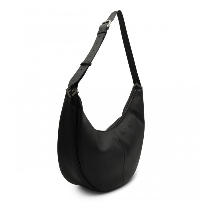 BLACK LEATHER SHOULDER BAG 2