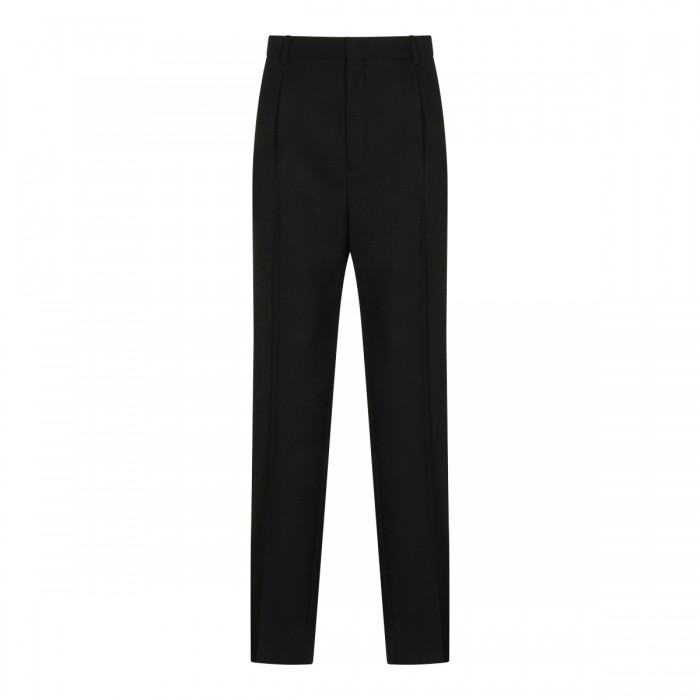 BLACK WOOL PANTS