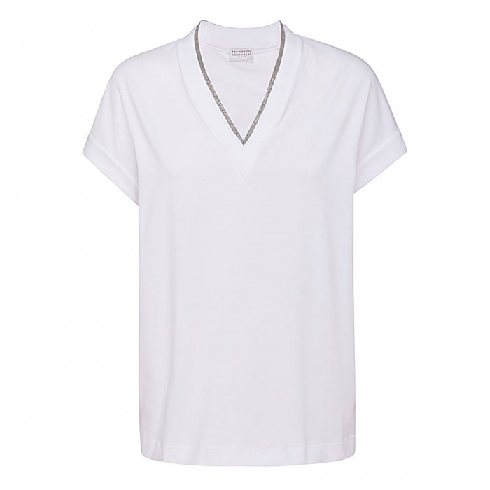 WHITE COTTON T-SHIRT