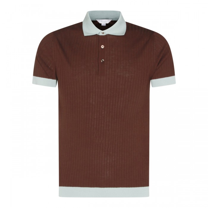 BROWN AND LIGTH BLUE COTTON...