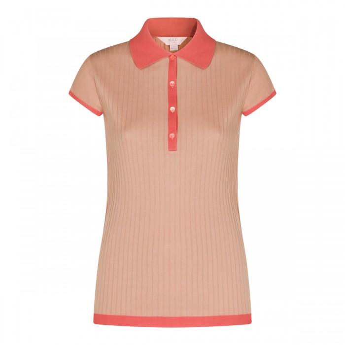 PINK AND RED COTTON POLO SHIRT