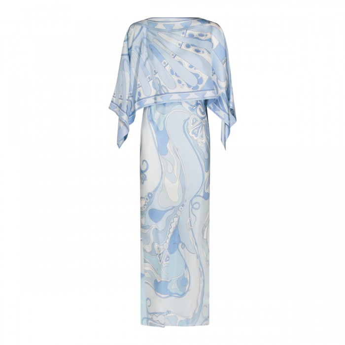 LIGHT BLUE SILK DRESS
