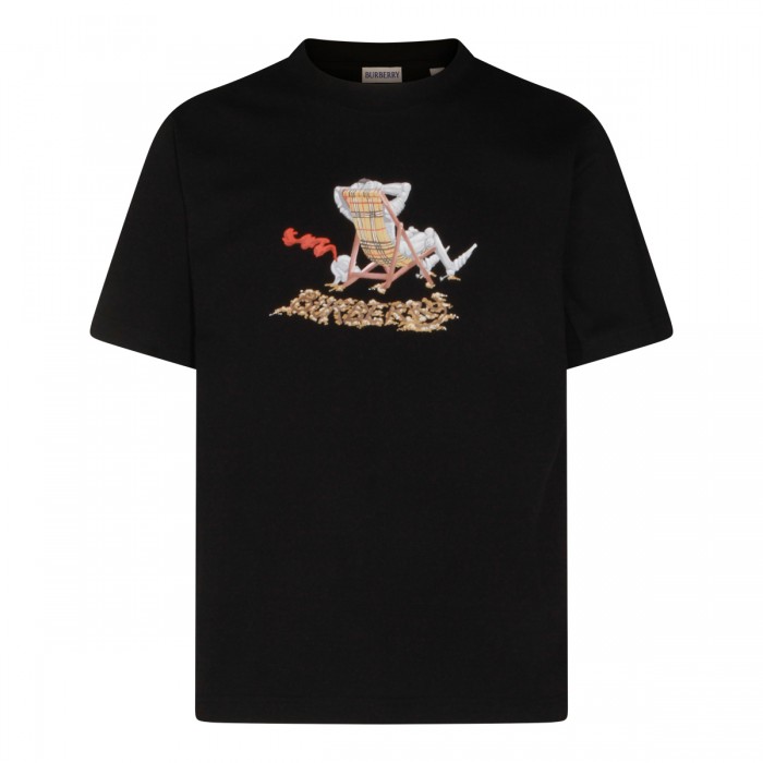 BLACK COTTON T-SHIRT
