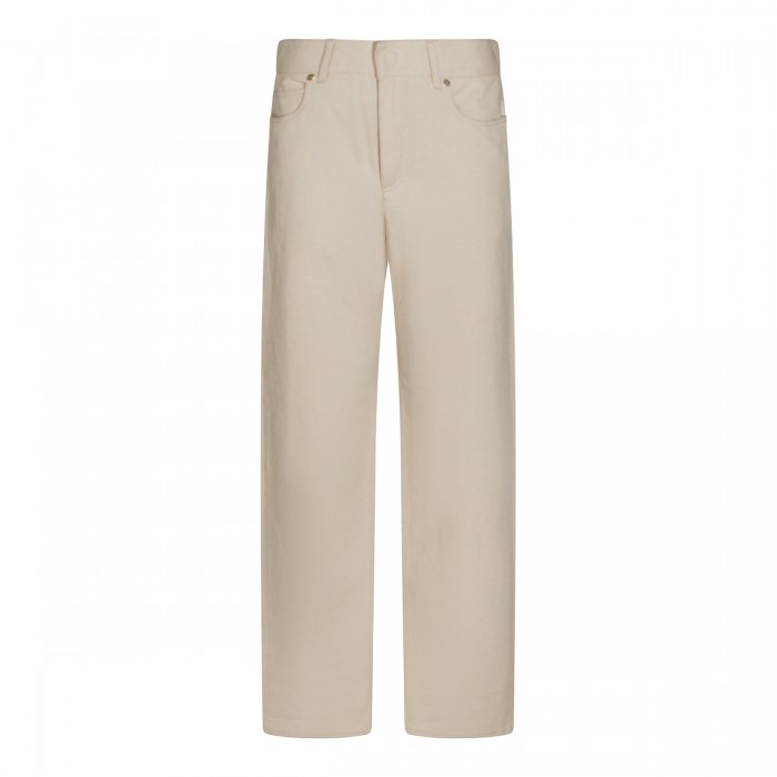 BEIGE COTTON JEANS