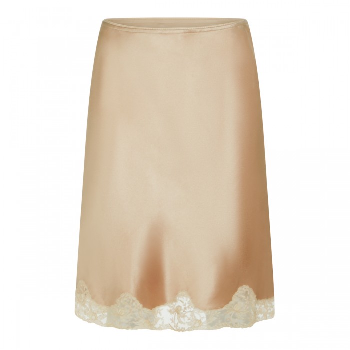 BEIGE SILK SKIRT