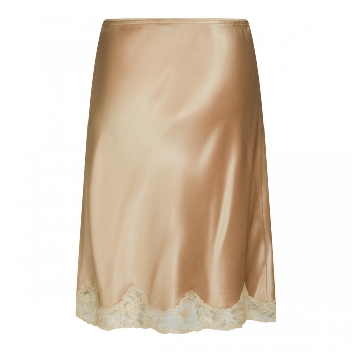 BEIGE SILK SKIRT 2