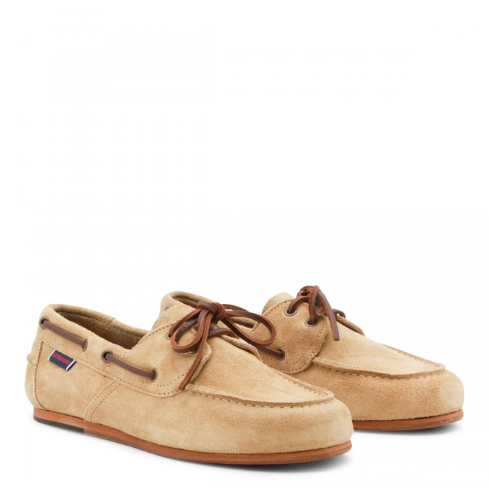 BEIGE CAMEL SUEDE OWEN LOAFERS 2