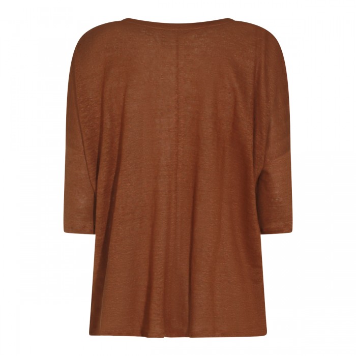 BROWN LINEN T-SHIRT 2