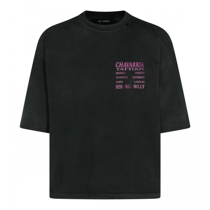 BLACK COTTON T-SHIRT