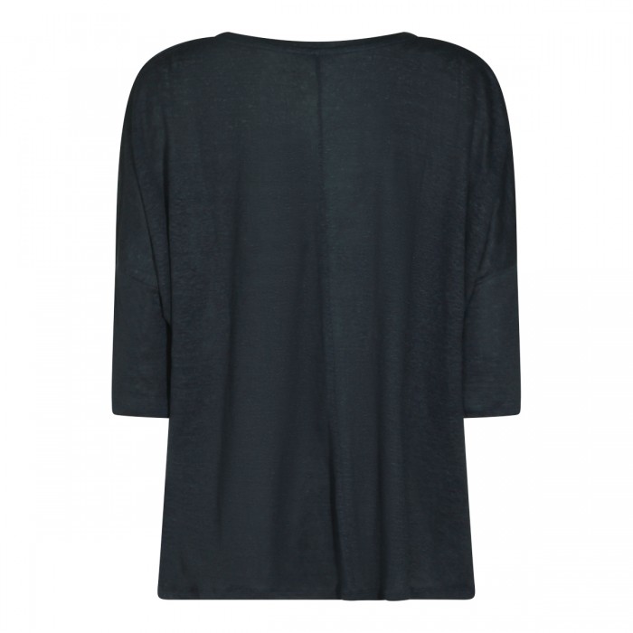 DARK BLUE LINEN T-SHIRT 2