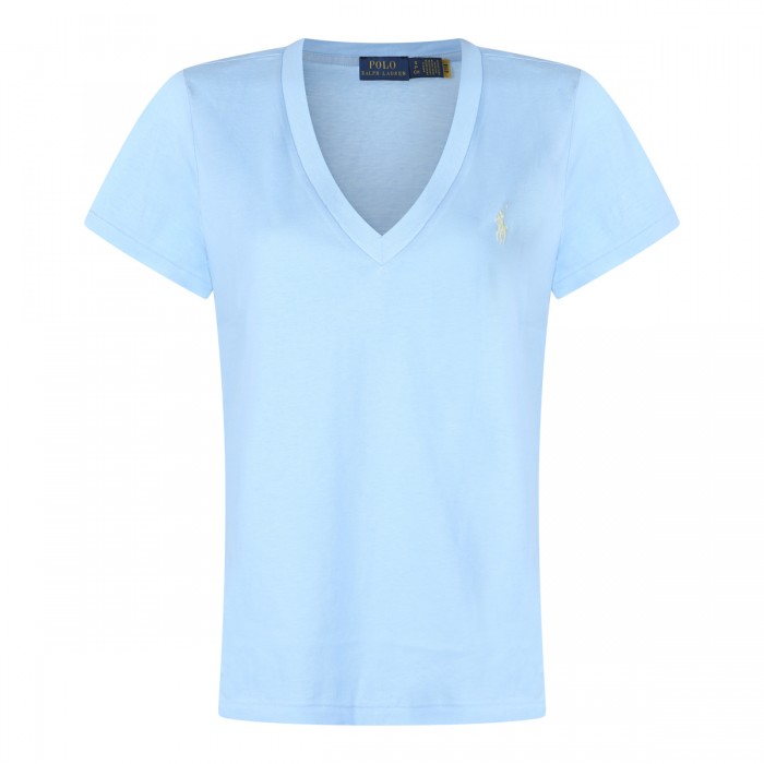LIGHT BLUE COTTON POLO SHIRT