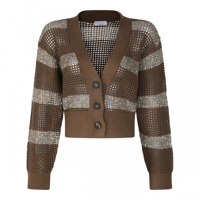 BROWN COTTON KNITWEAR
