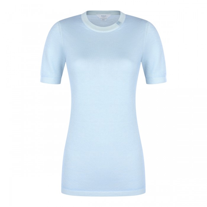 LIGHT BLUE COTTON KNITWEAR