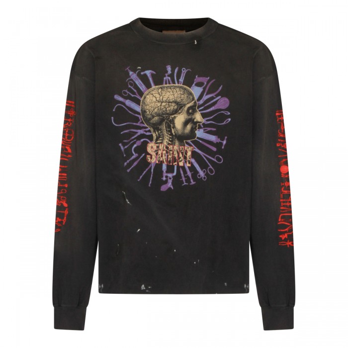 BLACK COTTON T-SHIRT