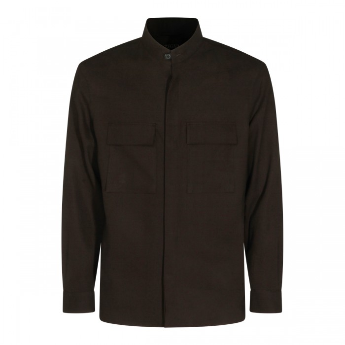 BROWN LINEN CASUAL JACKET