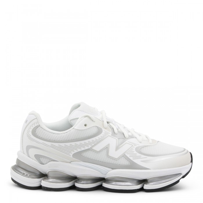 WHITE AND SILVER 2000 SNEAKERS
