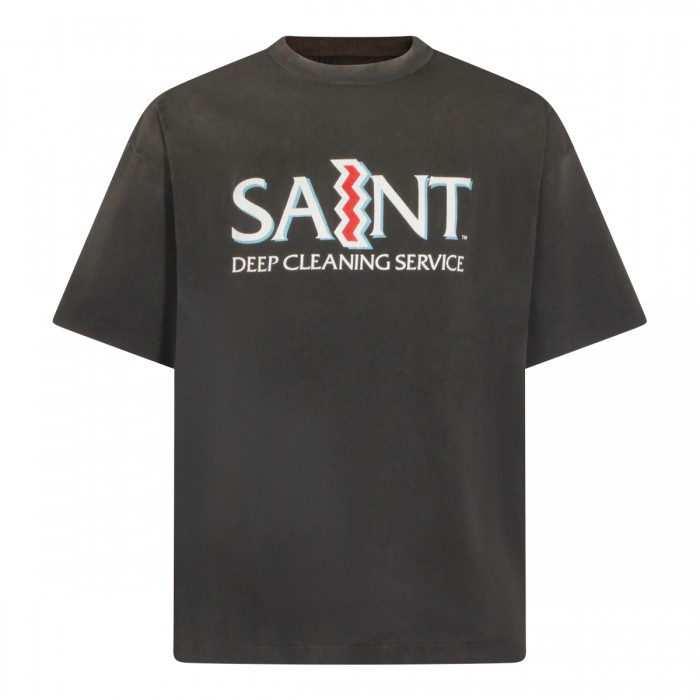 BLACK COTTON T-SHIRT