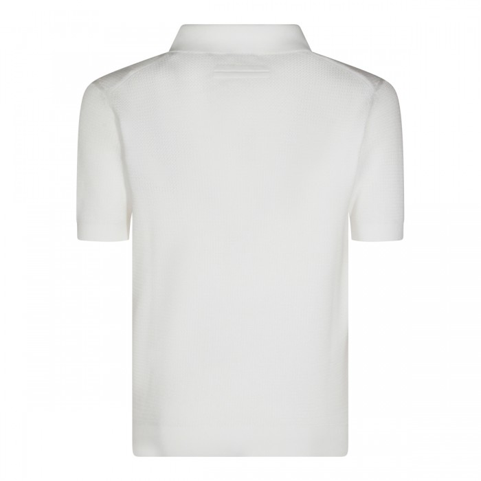 WHITE COTTON POLO SHIRT 2