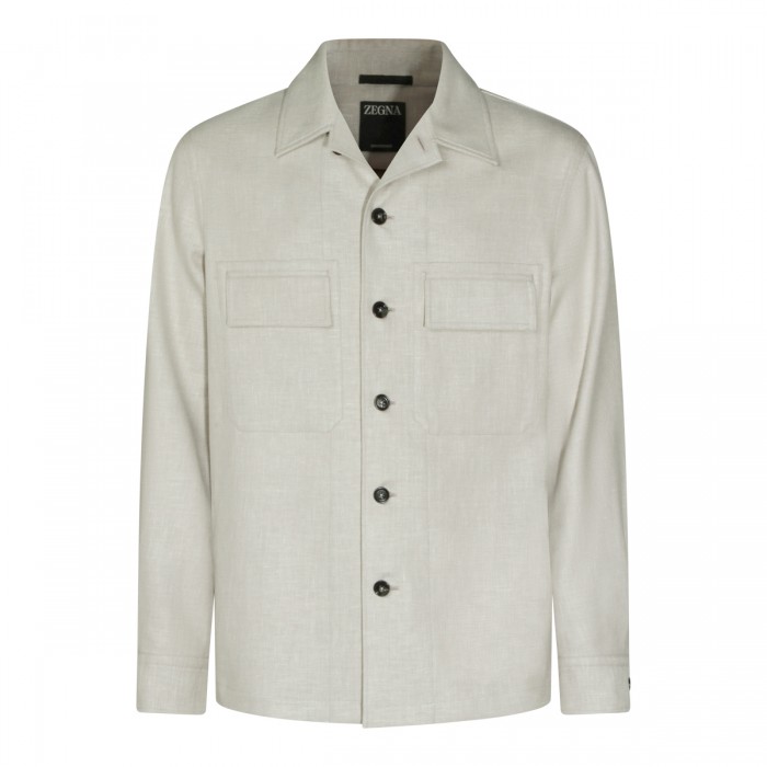 SAND LINEN CASUAL JACKET
