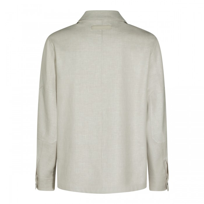 SAND LINEN CASUAL JACKET 2