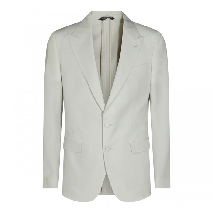 WHITE WOOL BLAZER