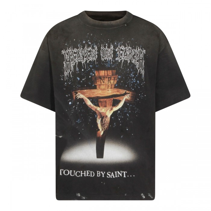 BLACK COTTON T-SHIRT