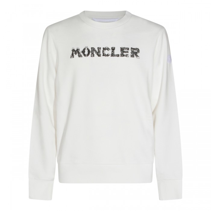 WHITE COTTON SWEATSHIRT