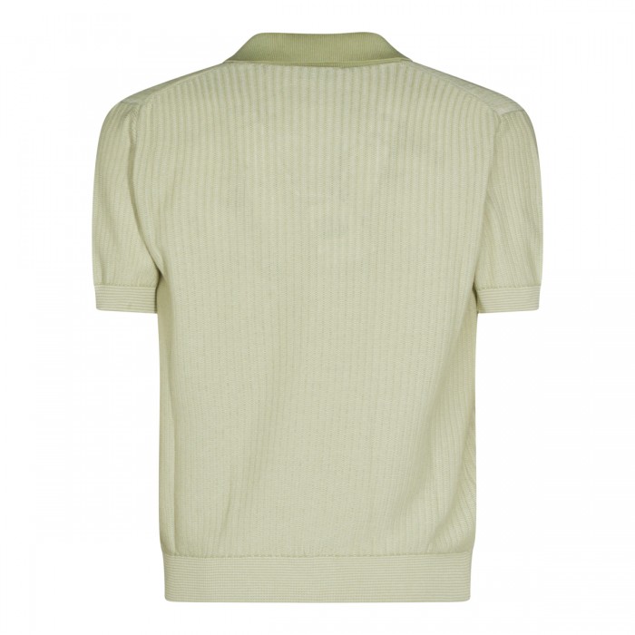 GREEN COTTON BLEND POLO SHIRT 2