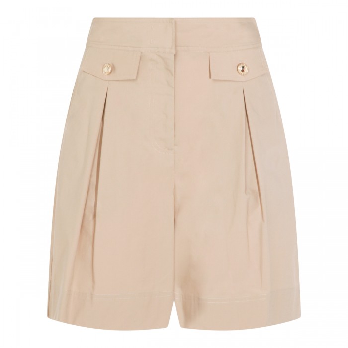 BEIGE COTTON SHORTS