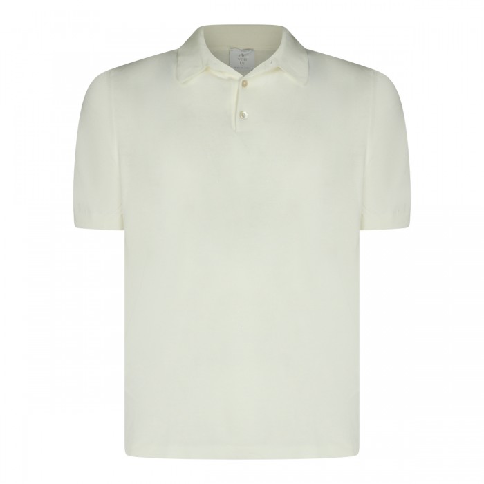 WHITE COTTON POLO SHIRT