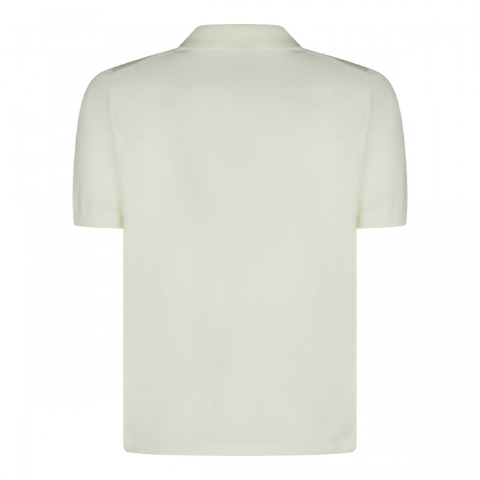 WHITE COTTON POLO SHIRT 2