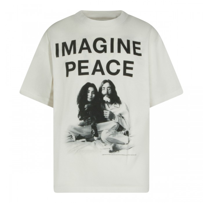 WHITE COTTON T-SHIRT