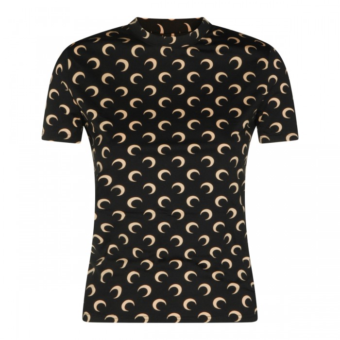 BLACK AND BEIGE T-SHIRT