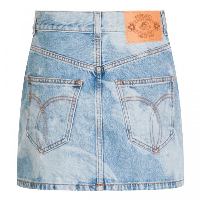 DENIM ANGEL PRINT MINI SKIRT 2