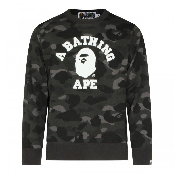 BLACK COTTON SWEATSHIRT