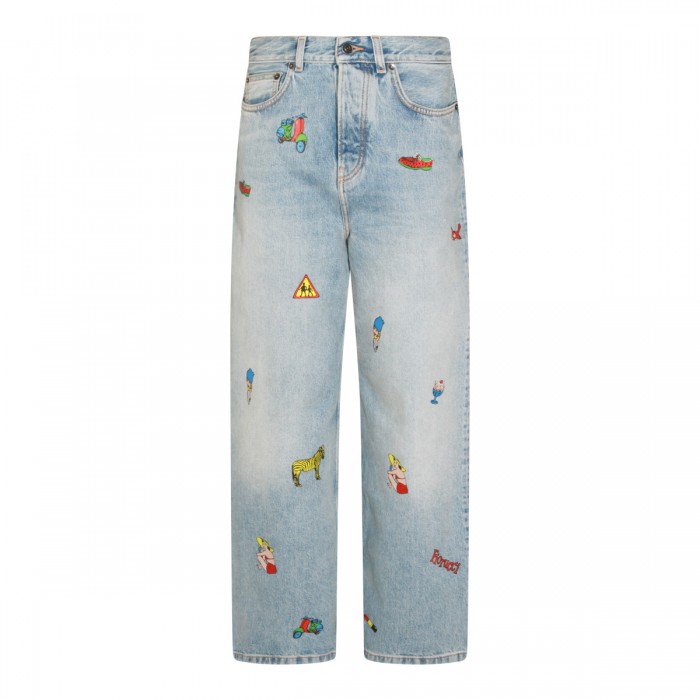 LIGHT BLUE COTTON JEANS