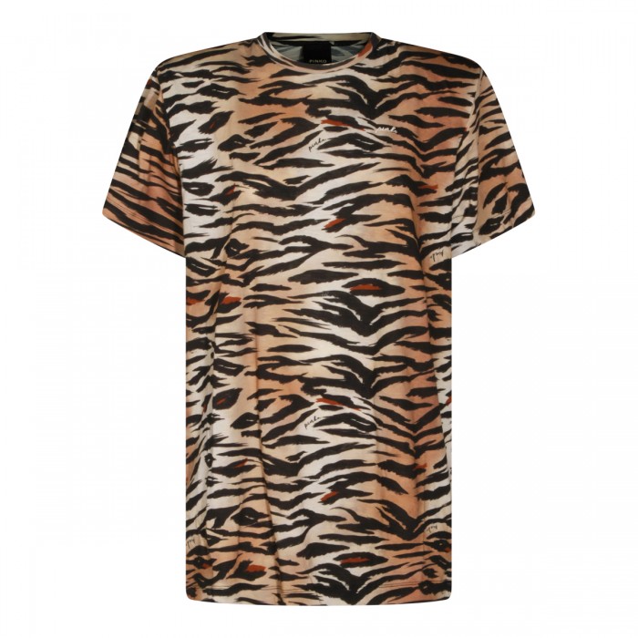 BROWN AND BLACK COTTON DRESS