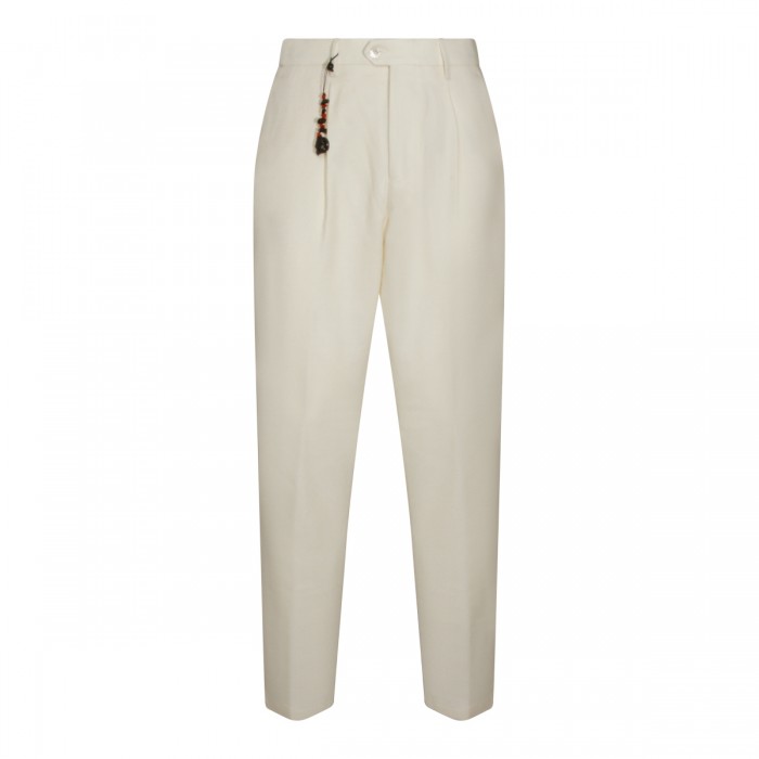 WHITE WOOL PANTS