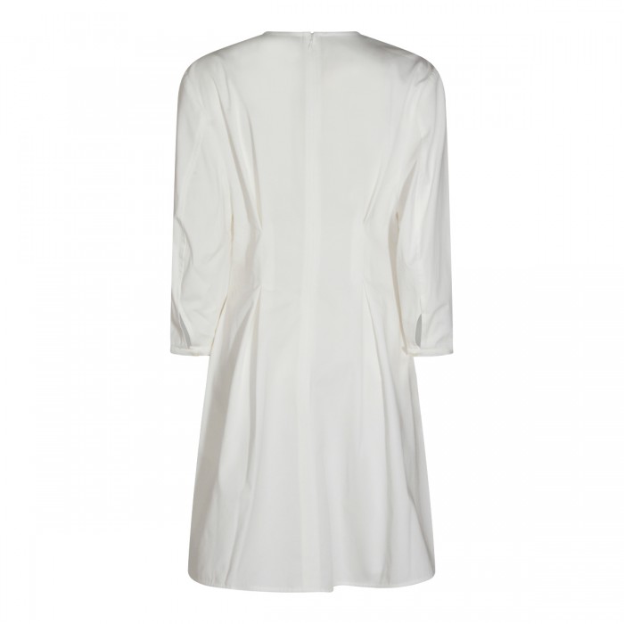 WHITE COTTON MIDI DRESS 2