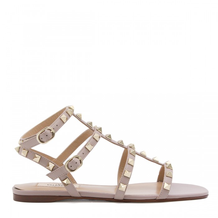 BEIGE LEATHER SANDALS