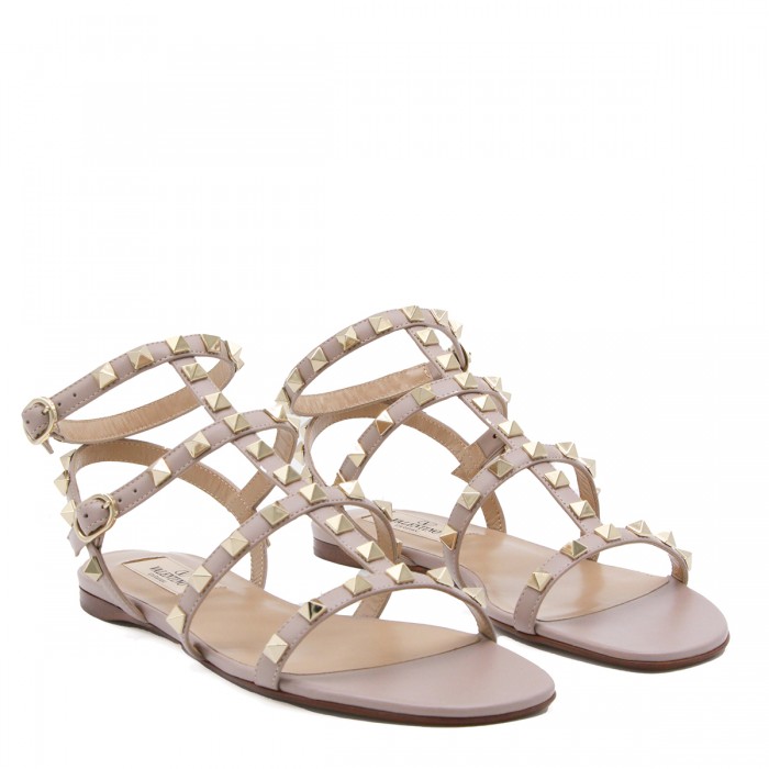 BEIGE LEATHER SANDALS 2
