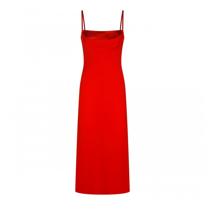 RED MIDI DRESS