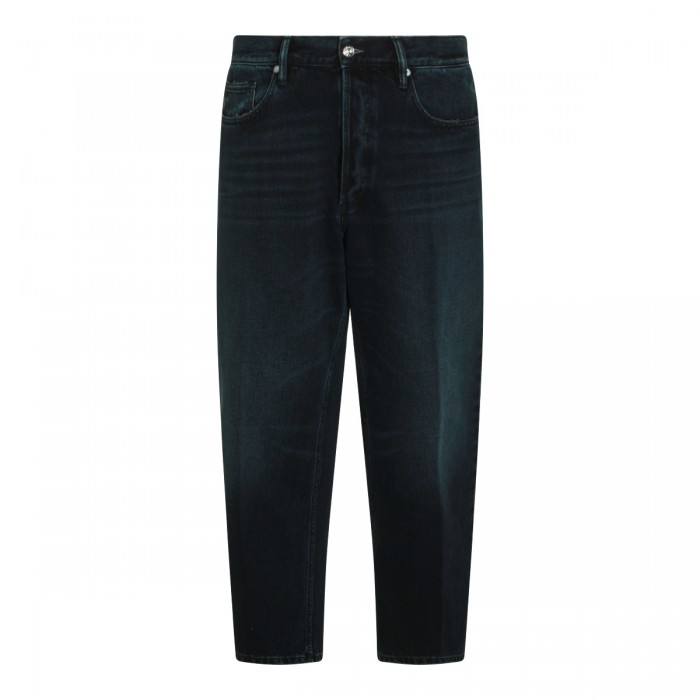DARK BLUE COTTON DENIM JEANS
