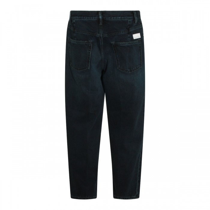 DARK BLUE COTTON DENIM JEANS 2