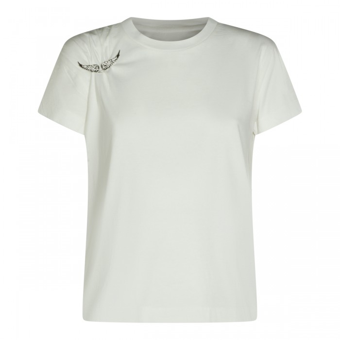 WHITE COTTON T-SHIRT