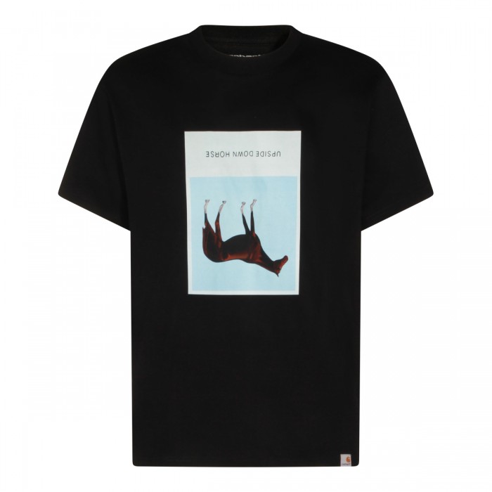 BLACK COTTON T-SHIRT
