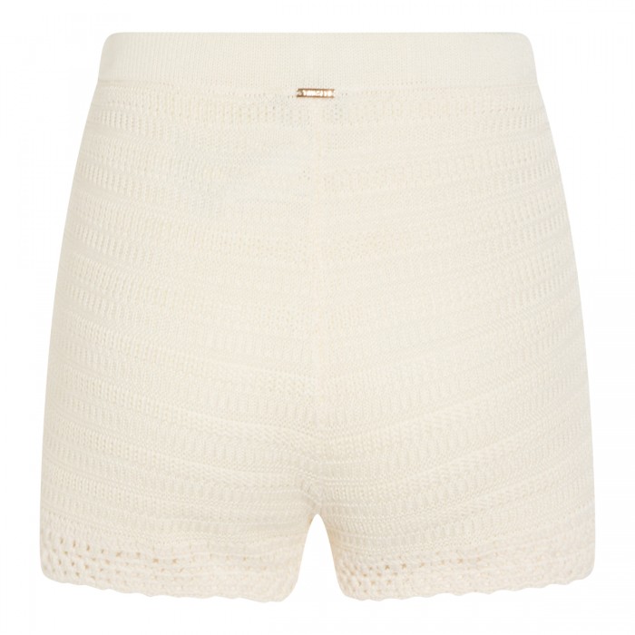 WHITE VISCOSE SHORTS 2